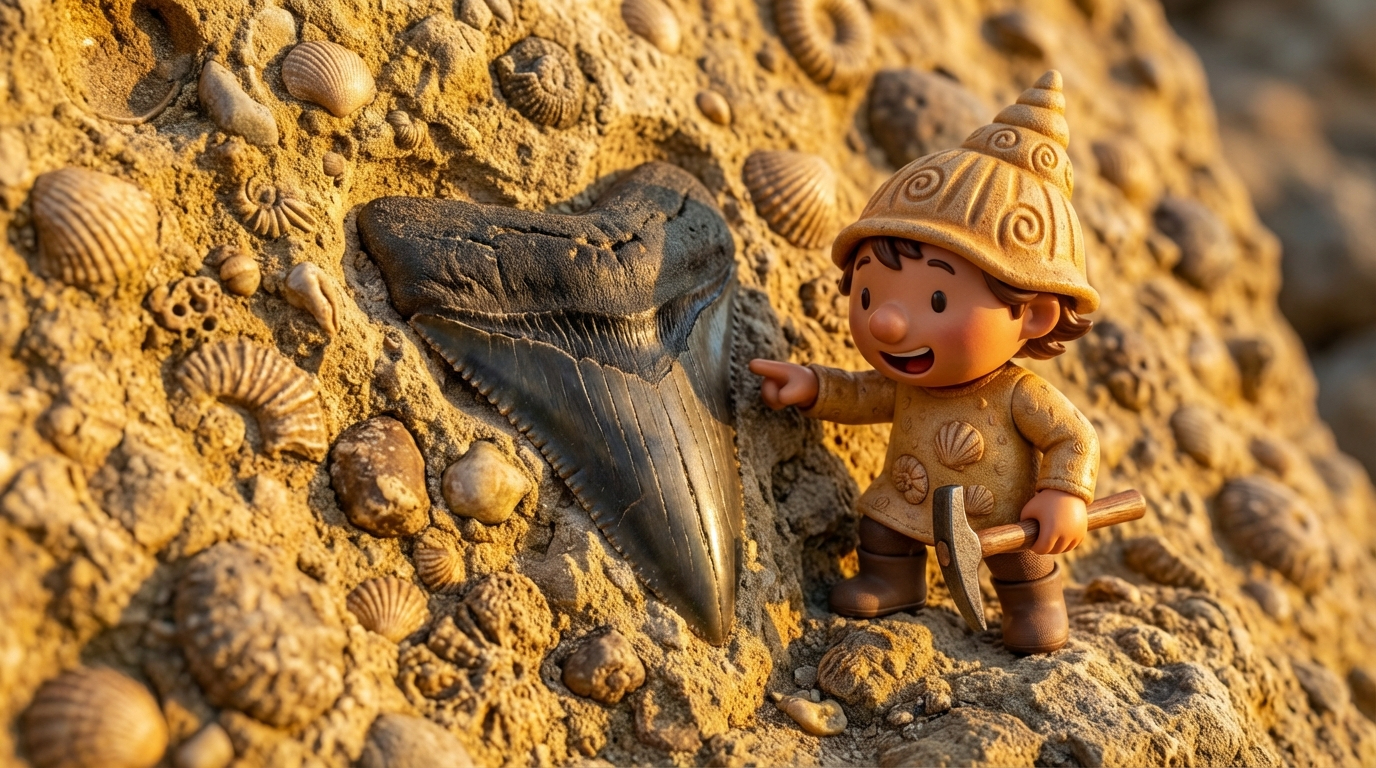 Limestone and fossil texture