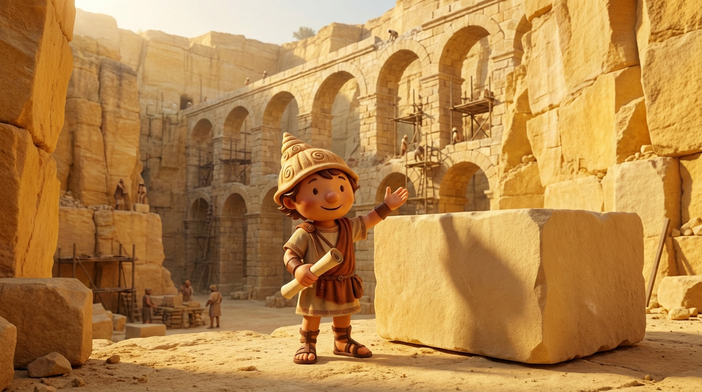 Roman aqueduct stone